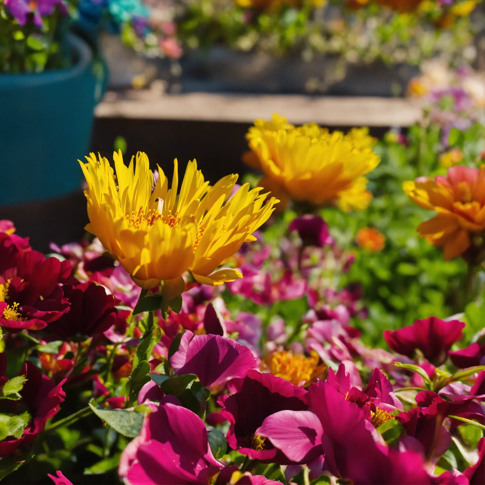 Seasonal flower arrangement with local blooms
